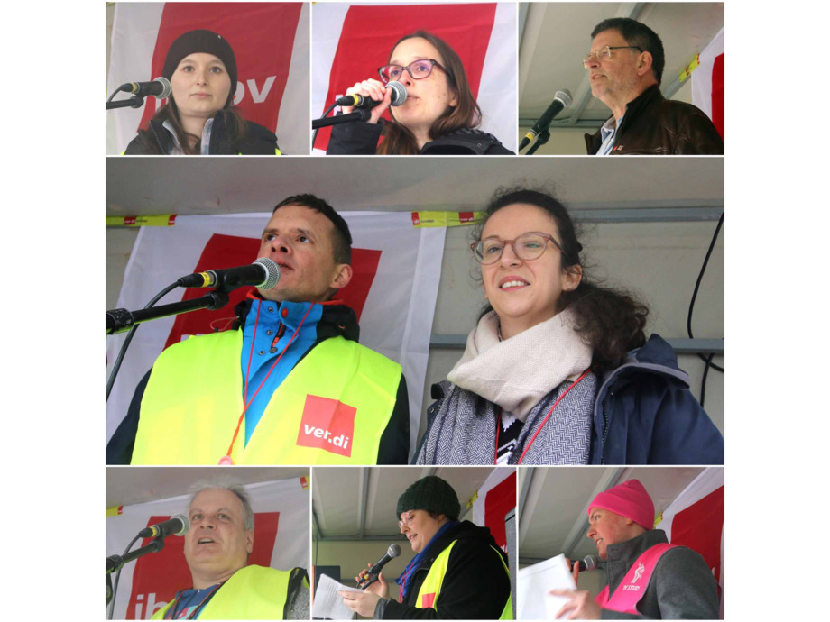 Warnstreik der Beschäftigten der TU Darmstadt und anderer Landesbehörden in Darmstadt