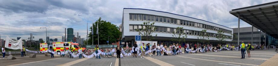Eine 70 Meter lange Leine mit Unterschriften Eine 70 Meter lange Leine mit Unterschriften