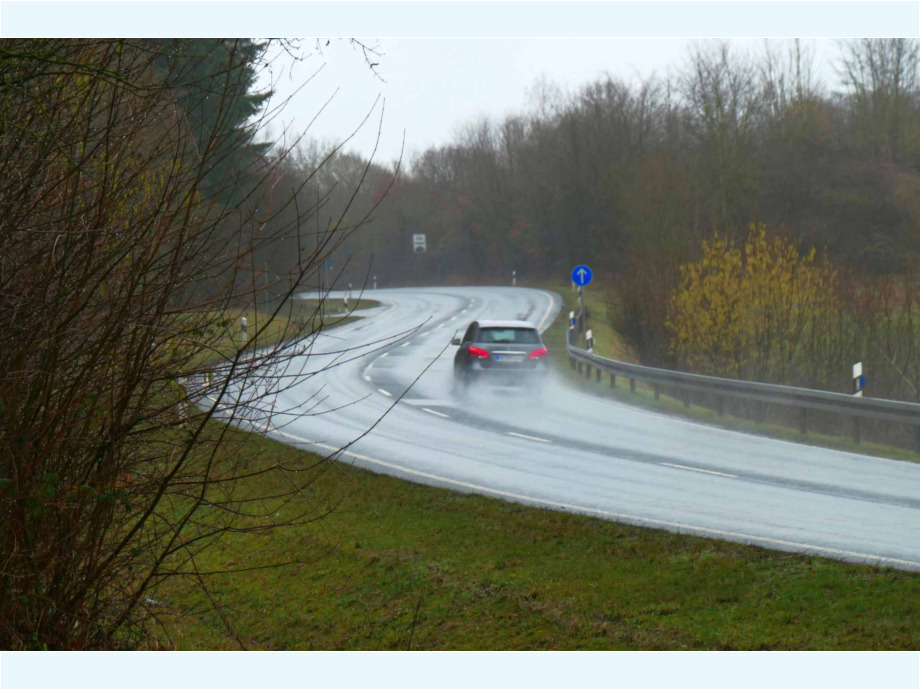 Im Regen unterwegs