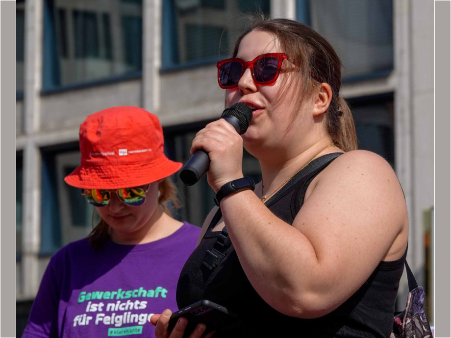 Demonstration und Kundgebung zum 1. Mai 2024 in Frankfurt am Main