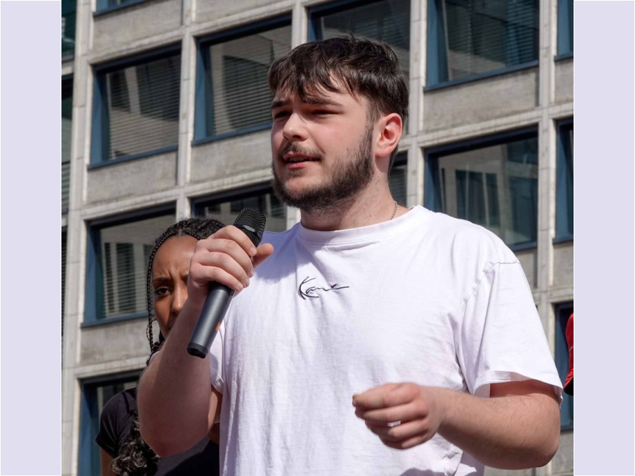 Demonstration und Kundgebung zum 1. Mai 2024 in Frankfurt am Main