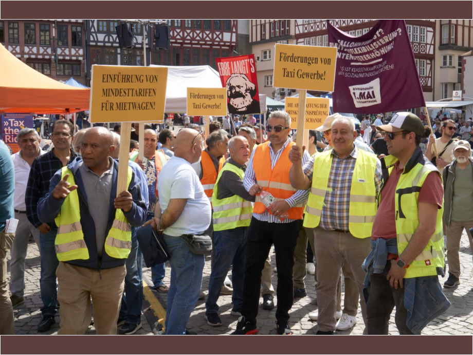 Demonstration und Kundgebung zum 1. Mai 2024 in Frankfurt am Main