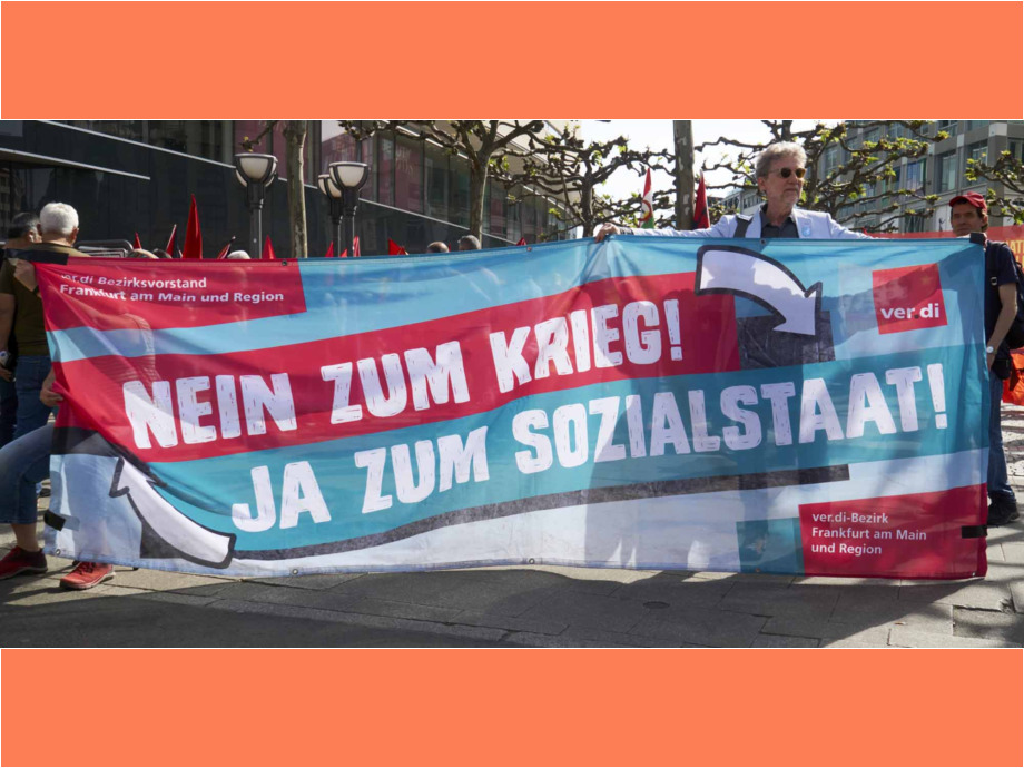 Demonstration und Kundgebung zum 1. Mai 2024 in Frankfurt am Main