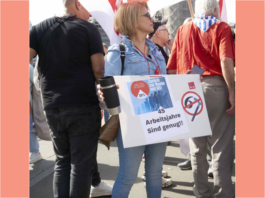 Demonstration und Kundgebung zum 1. Mai 2024 in Frankfurt am Main