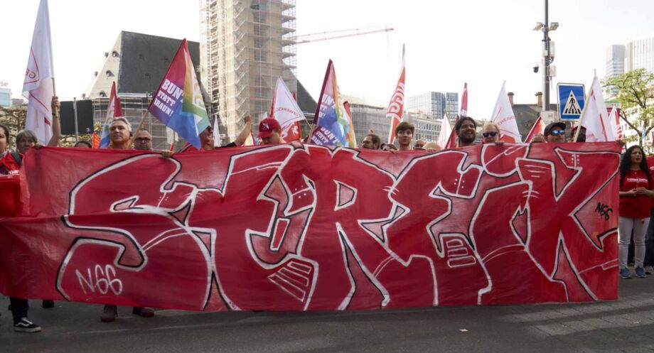 Demonstration und Kundgebung zum 1. Mai 2024 in Frankfurt am Main Demonstration und Kundgebung zum 1. Mai 2024 in Frankfurt am Main