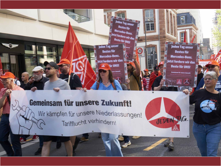 Demonstration und Kundgebung zum 1. Mai 2024 in Frankfurt am Main