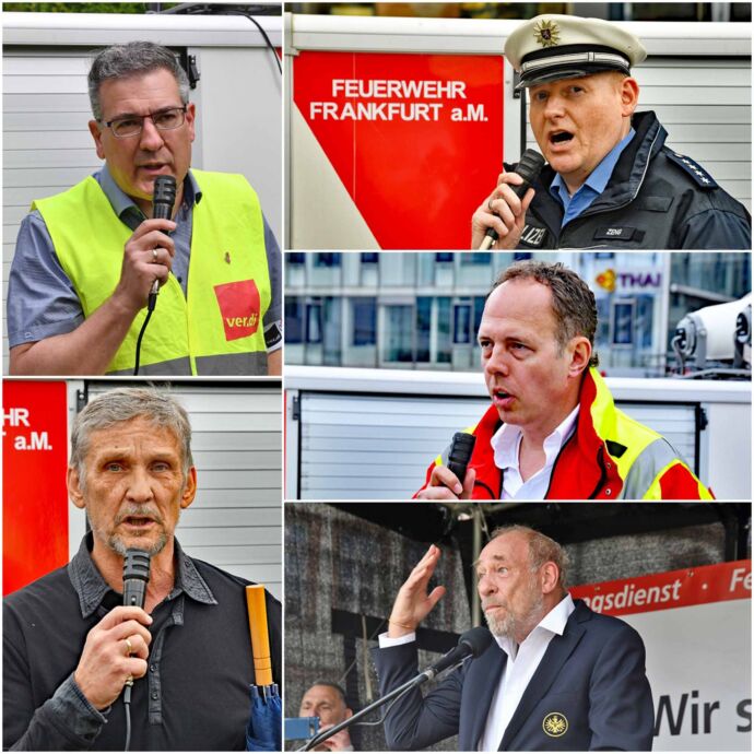 Keine Gewalt gegen Rettungskräfte - Demonstration am 4. Mai 2024 in Frankfurt Keine Gewalt gegen Rettungskräfte - Demonstration am 4. Mai 2024 in Frankfurt
