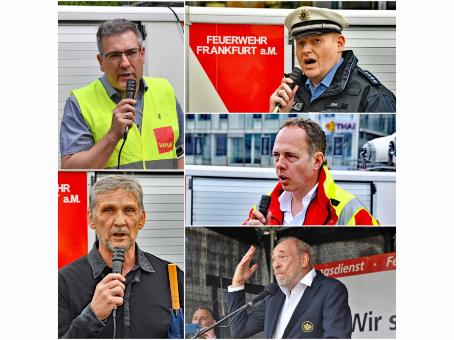 Keine Gewalt gegen Rettungskräfte - Demonstration am 4. Mai 2024 in Frankfurt