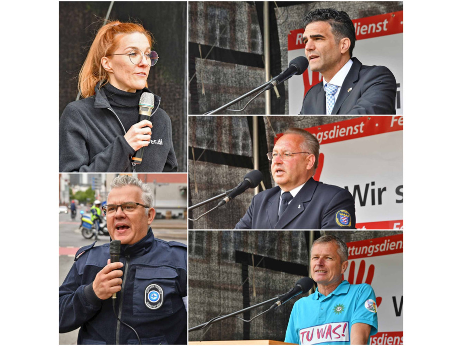 Keine Gewalt gegen Rettungskräfte - Demonstration am 4. Mai 2024 in Frankfurt