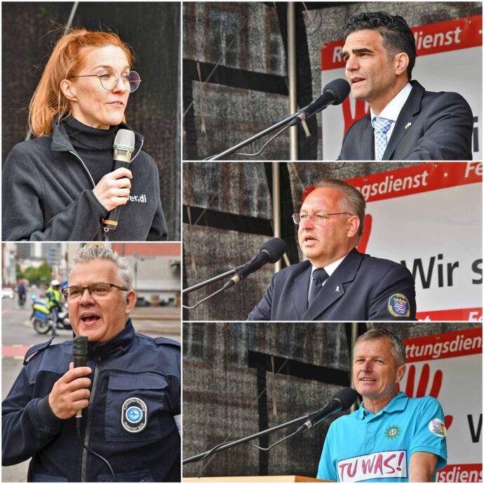 Keine Gewalt gegen Rettungskräfte - Demonstration am 4. Mai 2024 in Frankfurt Keine Gewalt gegen Rettungskräfte - Demonstration am 4. Mai 2024 in Frankfurt
