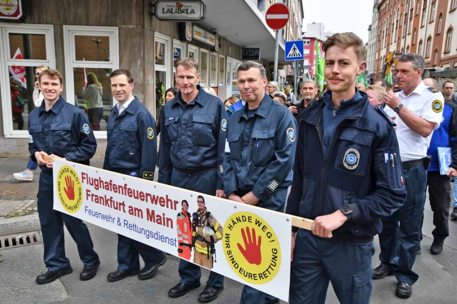 Keine Gewalt gegen Rettungskräfte - Demonstration am 4. Mai 2024 in Frankfurt Keine Gewalt gegen Rettungskräfte - Demonstration am 4. Mai 2024 in Frankfurt