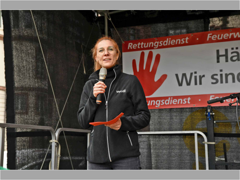 Keine Gewalt gegen Rettungskräfte - Demonstration am 4. Mai 2024 in Frankfurt