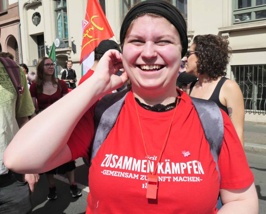 Demonstration und Kundgebung zum 1. Mai 2024 in Frankfurt am Main Demonstration und Kundgebung zum 1. Mai 2024 in Frankfurt am Main