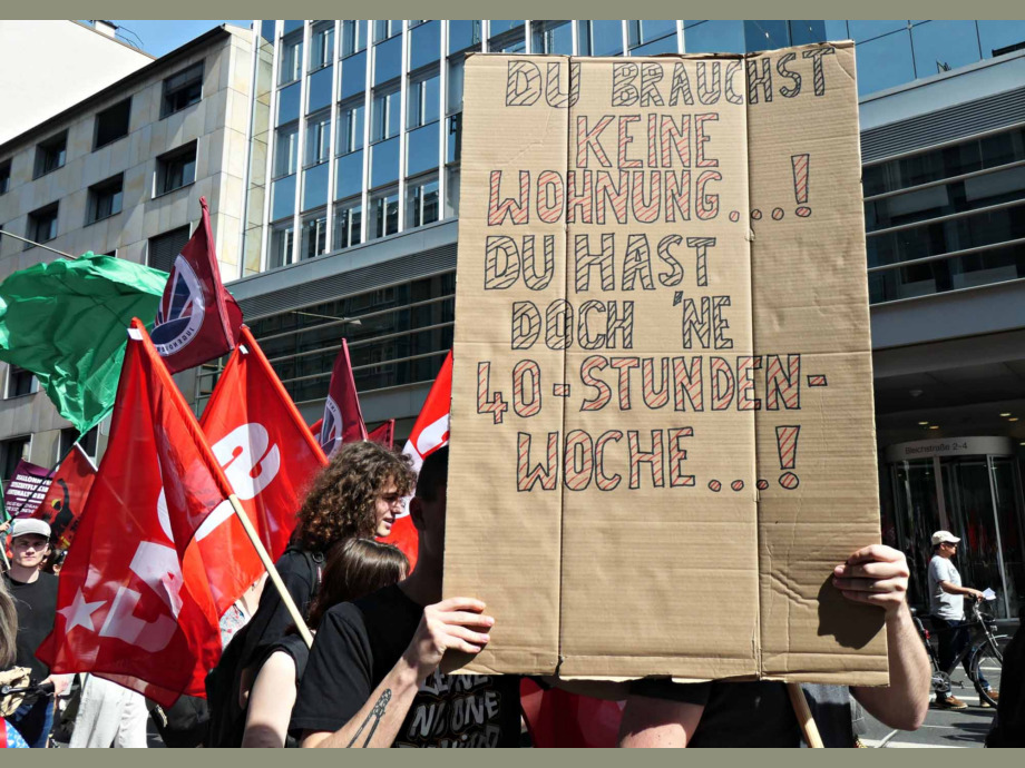 Demonstration und Kundgebung zum 1. Mai 2024 in Frankfurt am Main