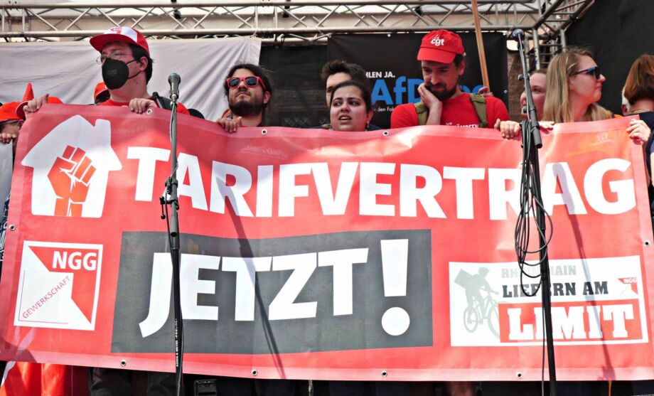 Demonstration und Kundgebung zum 1. Mai 2024 in Frankfurt am Main Demonstration und Kundgebung zum 1. Mai 2024 in Frankfurt am Main