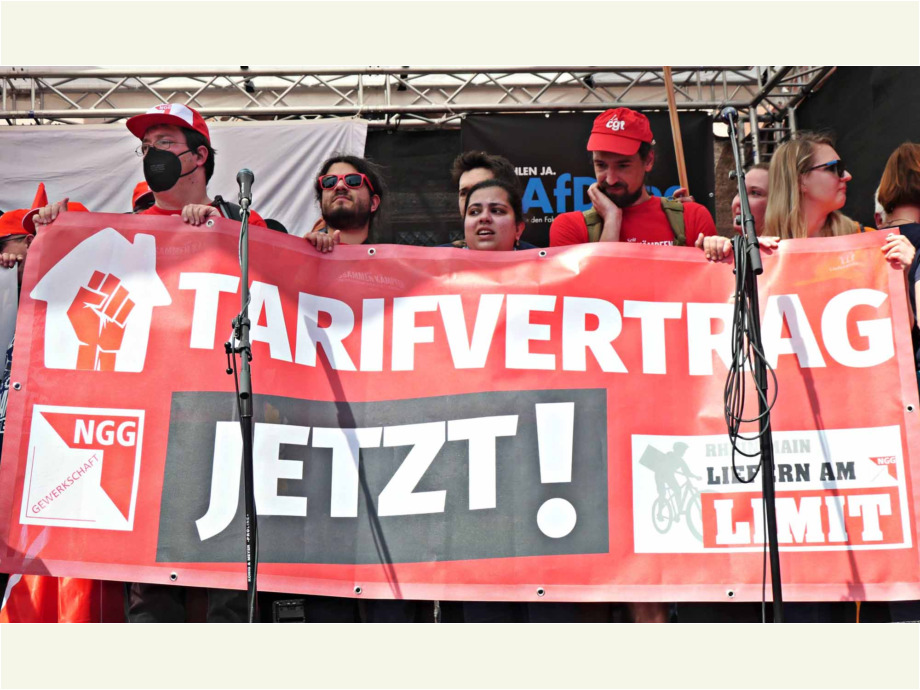 Demonstration und Kundgebung zum 1. Mai 2024 in Frankfurt am Main