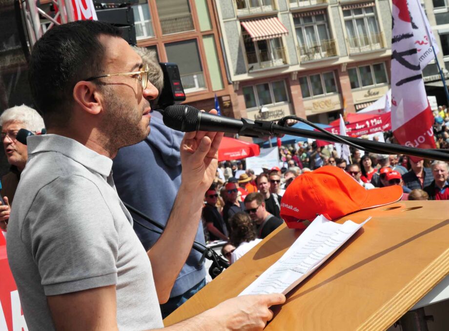 Demonstration und Kundgebung zum 1. Mai 2024 in Frankfurt am Main Demonstration und Kundgebung zum 1. Mai 2024 in Frankfurt am Main