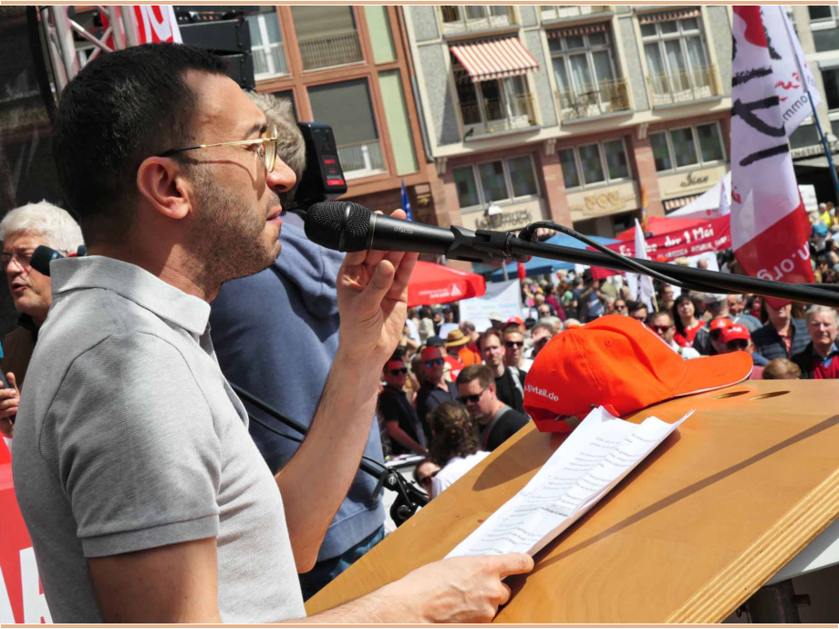 Demonstration und Kundgebung zum 1. Mai 2024 in Frankfurt am Main
