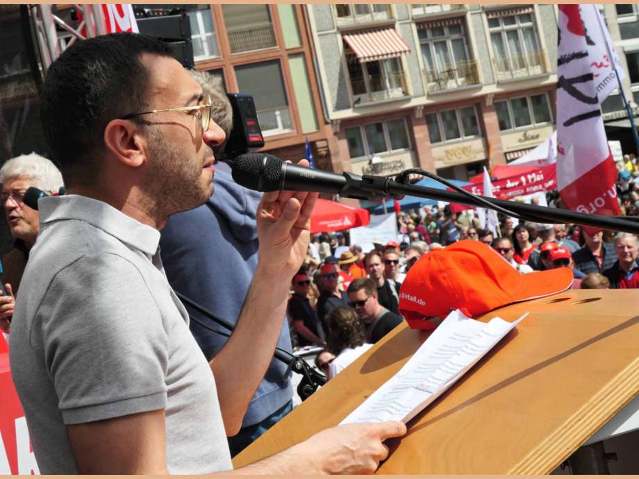 Demonstration und Kundgebung zum 1. Mai 2024 in Frankfurt am Main