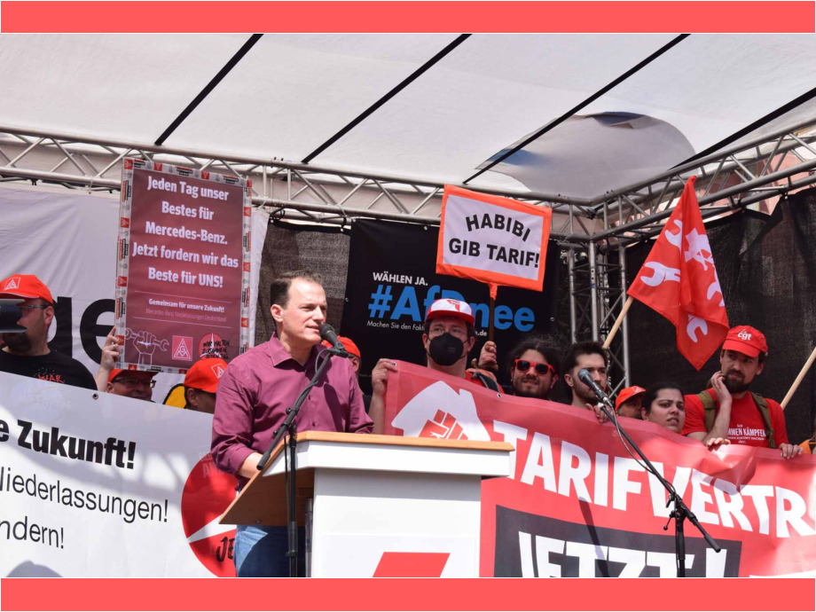 Demonstration und Kundgebung zum 1. Mai 2024 in Frankfurt am Main