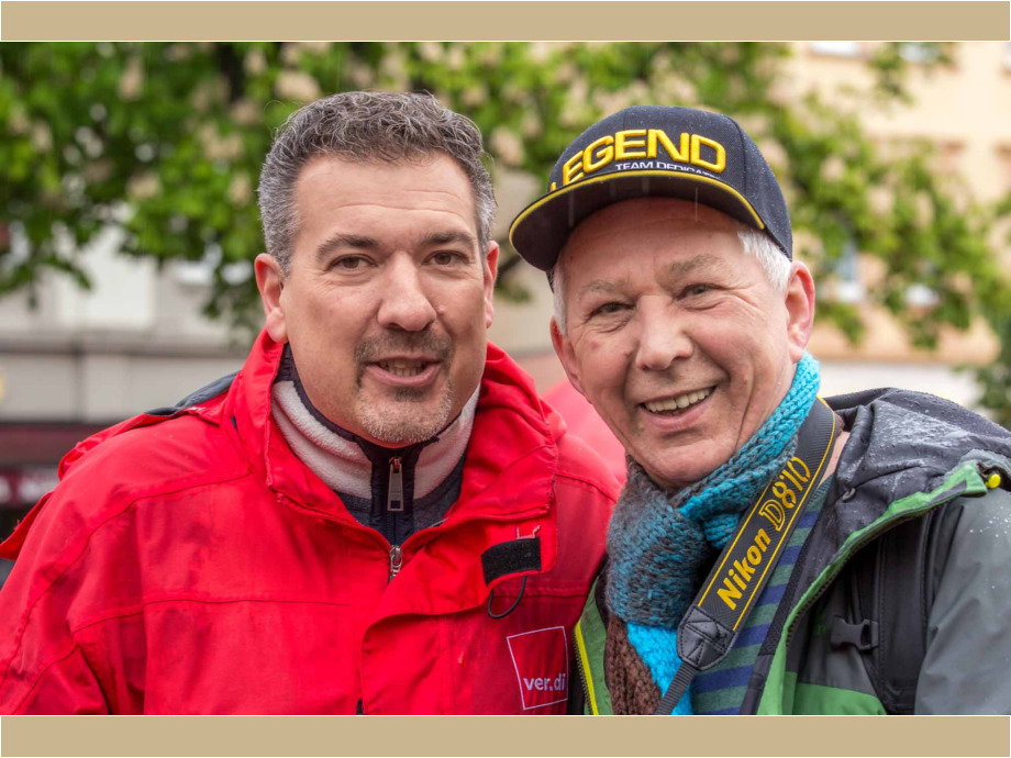 Gemeinsam 1. Mai 2017 in Offenbach am Main mit Alex Klein, Geschäftsführer von ver.di Gemeinsam 1. Mai 2017 in Offenbach am Main mit Alex Klein, Geschäftsführer von ver.di Frankfurt am Main und Region