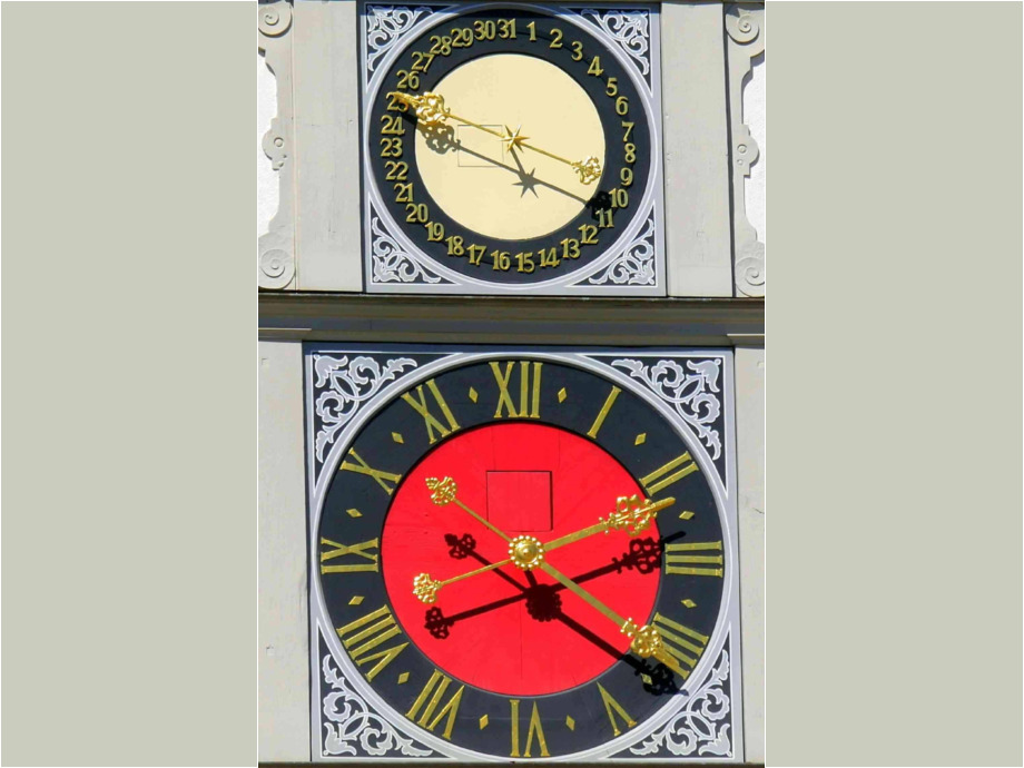 Kalender u. Uhr in Rothenburg/Tauber