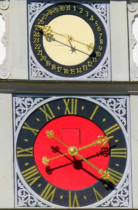 Kalender u. Uhr in Rothenburg/Tauber