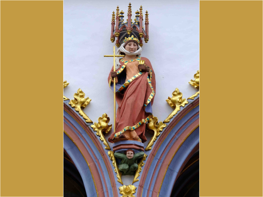 Ein Heiliger an der Arkade von der Steipe Ein Heiliger an der Arkade von der Steipe