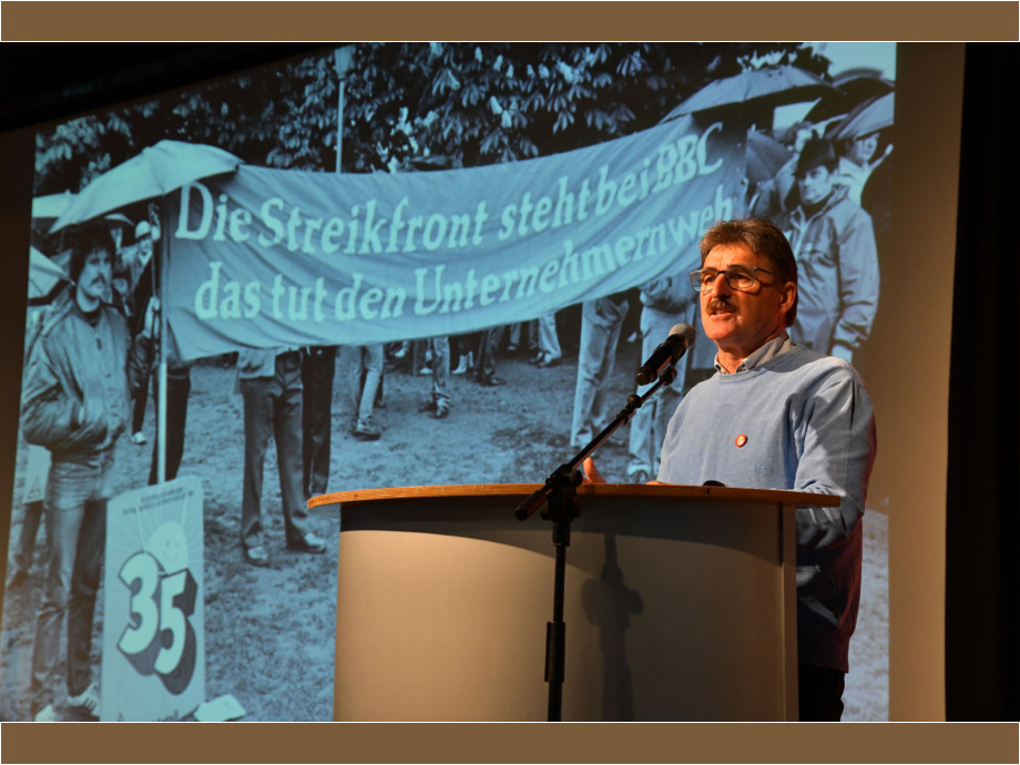 Richard Pfaff schildert den Streikablauf bei BBC Großauheim Richard Pfaff schildert den Streikablauf bei BBC Großauheim