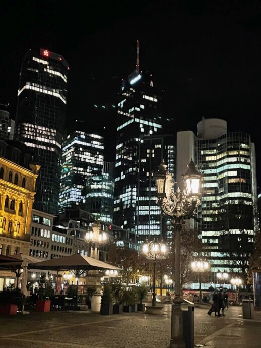 Frankfurter Türme bei Nacht