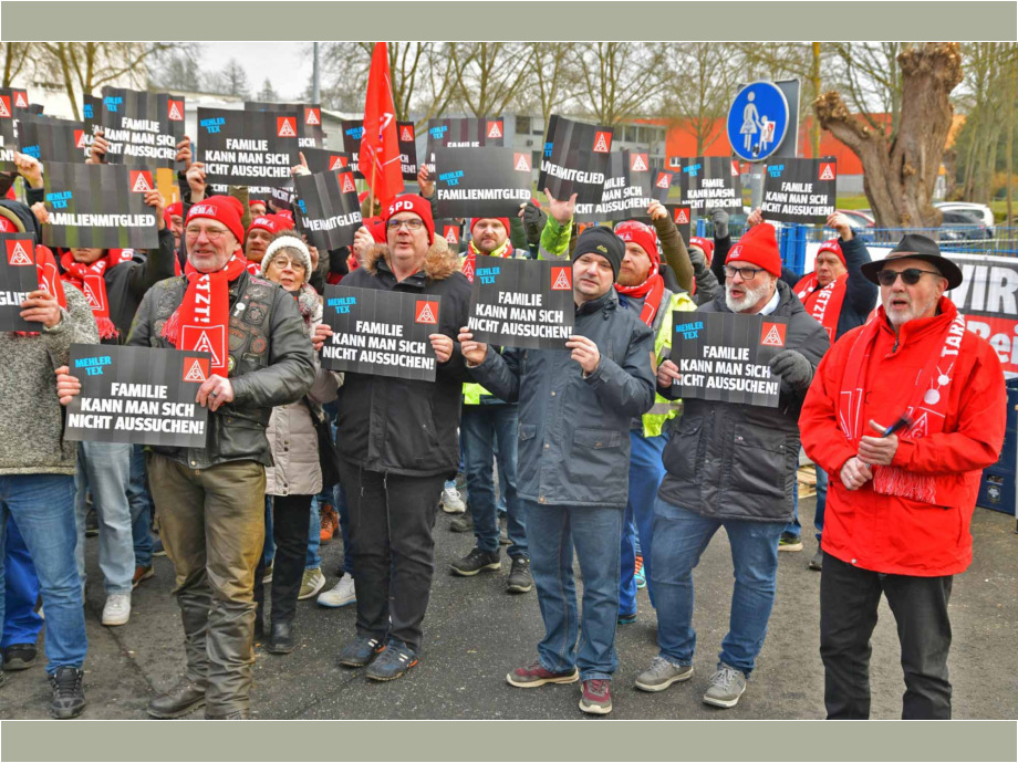 Aktive Mittagspause gegen die geplante Standortschliessung bei Mehler Texnologies in Fulda Aktive Mittagspause gegen die geplante Standortschliessung bei Mehler Texnologies in Fulda