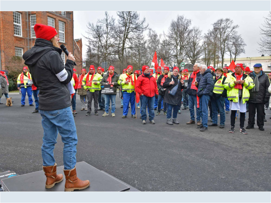 Aktive Mittagspause gegen die geplante Standortschliessung bei Mehler Texnologies in Fulda Aktive Mittagspause gegen die geplante Standortschliessung bei Mehler Texnologies in Fulda