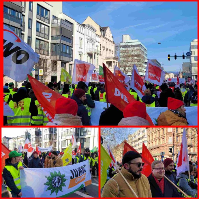 Warnstreik der Beschäftigten im Öffentlichen Dienst Wiesbaden Warnstreik der Beschäftigten im Öffentlichen Dienst Wiesbaden