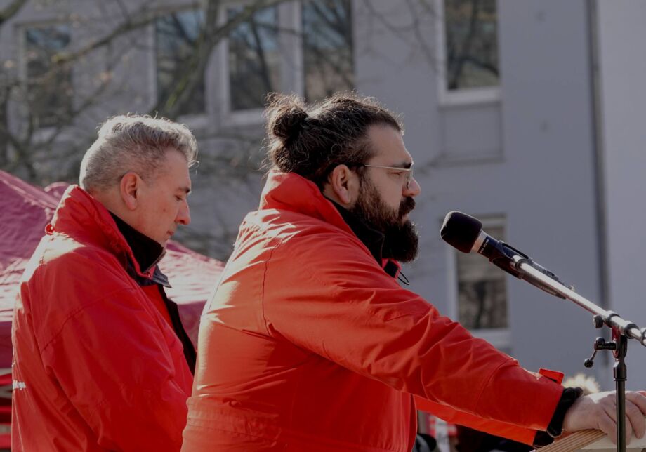 Ferhat Tasyi und Alexander Klein, verdi Hessen Ferhat Tasyi und Alexander Klein, verdi Hessen