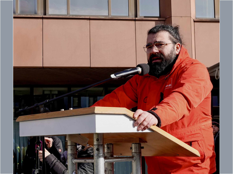 Streikleiter Ferhat Taysi, verdi Hessen Streikleiter Ferhat Taysi, verdi Hessen