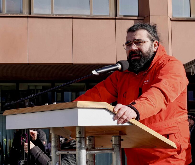 Streikleiter Ferhat Taysi, verdi Hessen Streikleiter Ferhat Taysi, verdi Hessen