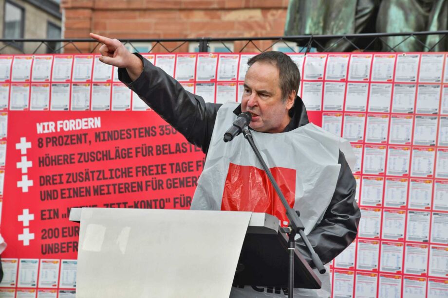 ver.di fordert in der Tarifrunde von Bund und Kommunen 2025 ein Volumen von acht Prozent