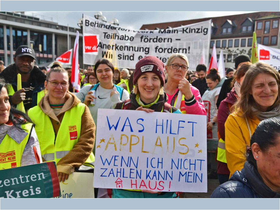Verdi fordert von Bund und Kommunen acht Prozent mehr Lohn