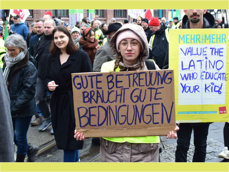 Wir brauchen die Verbesserung unserer Arbeitsbedingungen!