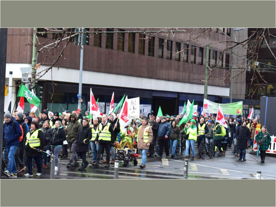 Demozug durch die Stadt