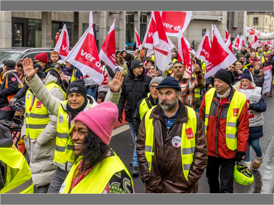 Tarifverhandlungen für den Öffentlichen Dienst, Warnstreik am 12.02.2025 in Frankfurt am Main