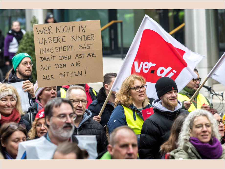 Tarifverhandlungen für den Öffentlichen Dienst, Warnstreik am 12.02.2025 in Frankfurt am Main