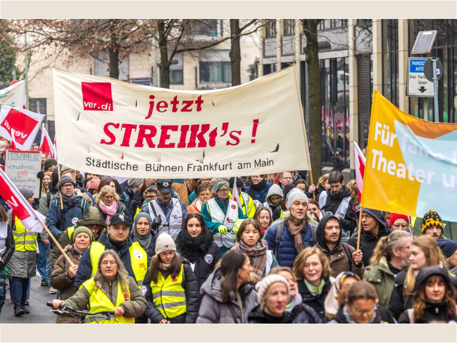 Tarifverhandlungen für den Öffentlichen Dienst, Warnstreik am 12.02.2025 in Frankfurt am Main