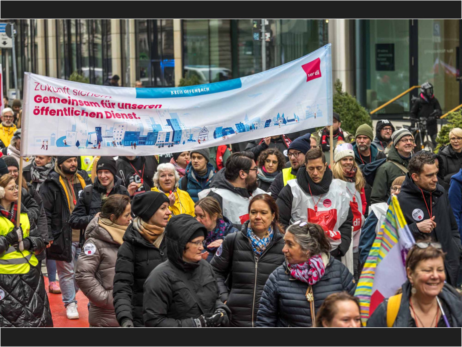 Tarifverhandlungen für den Öffentlichen Dienst, Warnstreik am 12.02.2025 in Frankfurt am Main