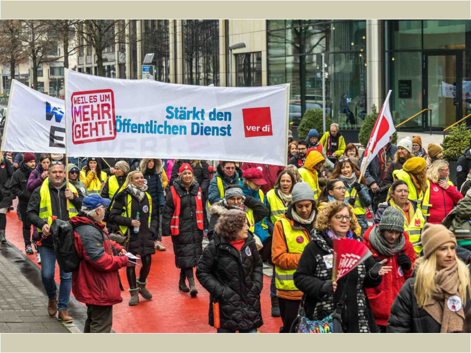 Tarifverhandlungen für den Öffentlichen Dienst, Warnstreik am 12.02.2025 in Frankfurt am Main