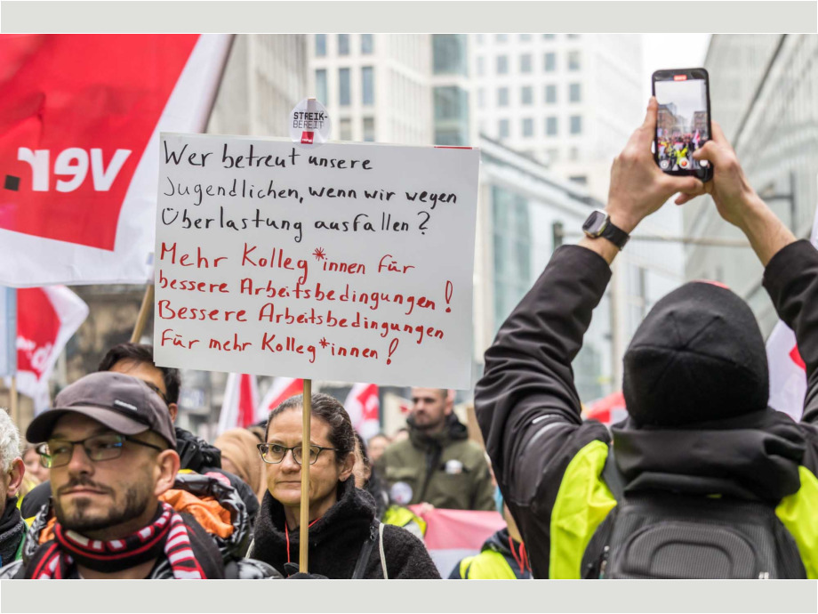 Tarifverhandlungen für den Öffentlichen Dienst, Warnstreik am 12.02.2025 in Frankfurt am Main