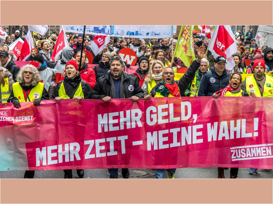 Tarifverhandlungen für den Öffentlichen Dienst, Warnstreik am 12.02.2025 in Frankfurt am Main