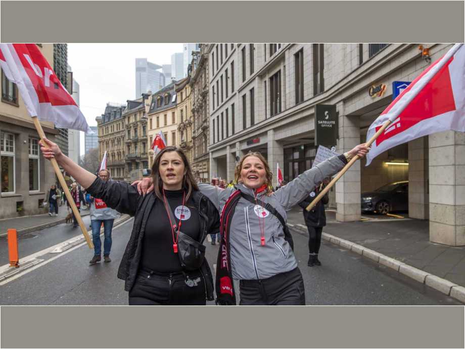 Tarifverhandlungen für den Öffentlichen Dienst, Warnstreik am 12.02.2025 in Frankfurt am Main