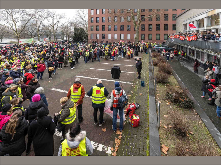 Tarifverhandlungen für den Öffentlichen Dienst, Warnstreik am 12.02.2025 in Frankfurt am Main