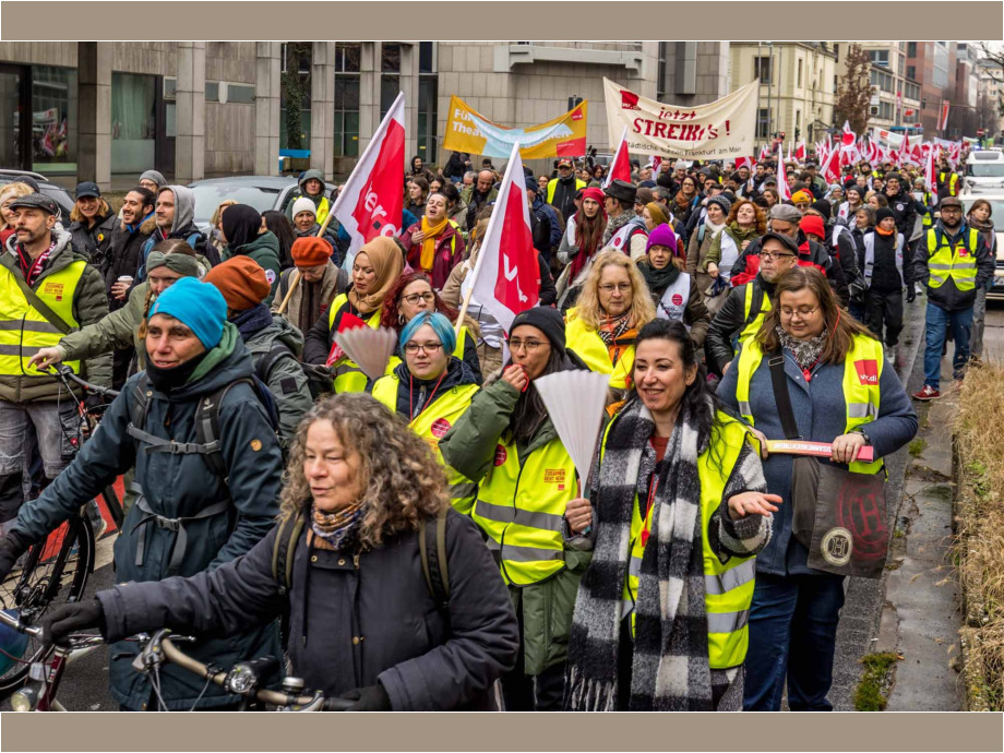 Tarifverhandlungen für den Öffentlichen Dienst, Warnstreik am 12.02.2025 in Frankfurt am Main